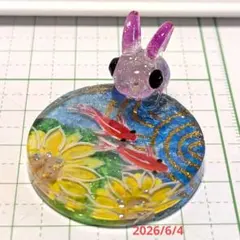 猫 レジンヘアゴム 金魚 花火 青海波 - メルカリ