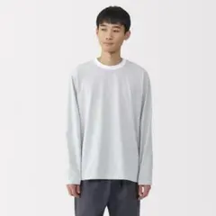 無印良品　紳士　天竺編みクルーネック長袖Tシャツ　S