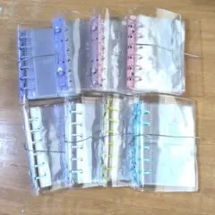 リフィル付き 8個セット A7サイズ 透明 ポータブルバインダー シール帳