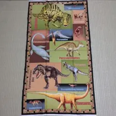 リアル　恐竜プリント生地 約110cm x 59cm　タペストリー　入園グッズに
