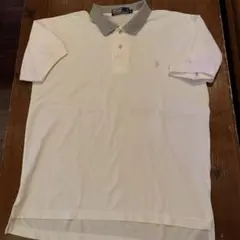 レア？美品Polo ポロラルフローレン　ポロシャツ白L 刺繍　古着ヴィンテージ