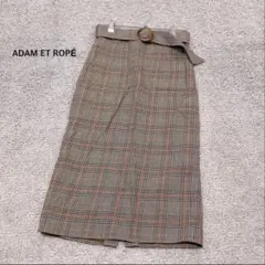 【ADAM ET ROPÉ】タイトスカート ひざ下 チェック柄