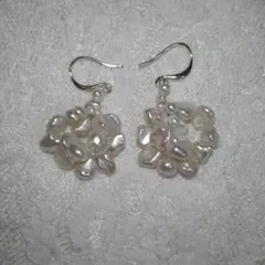 淡水パール♥14kgf♥フープピアス 約5cm　　117