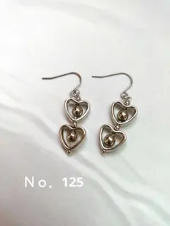 ハンドメイド♡揺れるハート型シルバーピアス