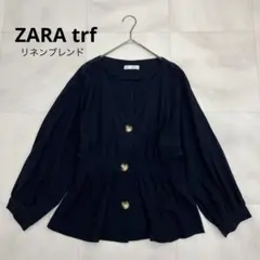 ZARA trf ザラ ティーアールエフ Vネック ペプラム ブラウス Mのサムネイル