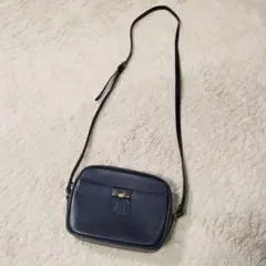 DAKS サコッシュ オールレザー ブラック ショルダーバッグ チェック