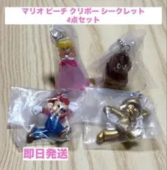めじるしアクセサリー2 スーパーマリオ マリオピーチクリボーシークレッ4点セット