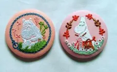 ムーミン トレーディング刺しゅう缶バッジ