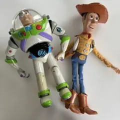 【ジャンク品】トイストーリー　トーキングウッディーとバズライトイヤー