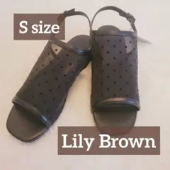 【新品】♡Lily Brown♡ ドット柄チュールバックストラップサンダル