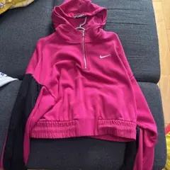 NIKE ハーフジップ パーカー ピンク L