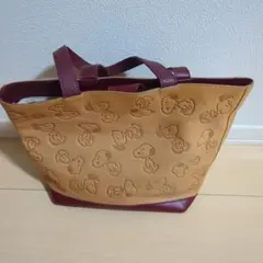 限定品 本革 PEANUTS スヌーピー トートバック