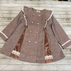 Souris チェック レース コート アウター 110cm