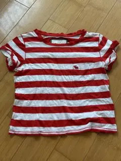 Abercrombie & Fitch 赤白ストライプ Tシャツ XS