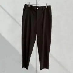 2615【アーバンリサーチアイテムズ】タックパンツ　ウエストゴム　ブラウン　L
