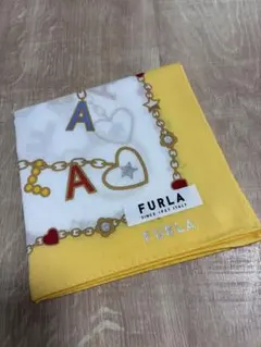 FURLA ハンカチ チャーム柄 イエロー