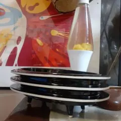 ビンテージ　昭和レトロ　ミッドセンチュリー　スペースエイジ　モノクロ　花瓶　花器