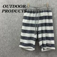 OUTDOOR PRODUCTS ボーダー スウェットハーフパンツ L メンズのサムネイル