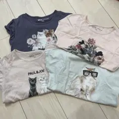 ユニクロ　ポール&ジョー　Tシャツ　４枚セット　110サイズ 猫　花柄