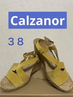 Calzanor スエード ウェッジソールサンダル　３８サイズのサムネイル