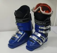 REXXAM FZ-1 子ども用スキーブーツ 青 22.0cm　ゴーグルおまけ付