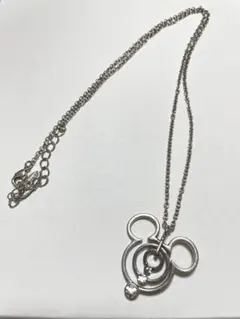 Disney ミッキー型シルバーネックレス