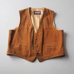 Schott スエード ベスト - メルカリ