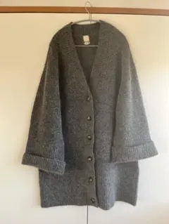 H&M グレー ロングカーディガン
