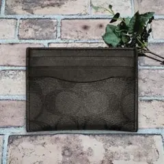 コーチ　カードケース　定期入れ　ブラック　メンズ　レディース