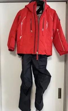 DESCENTE 子ども用スキーウェア 赤黒　130cm