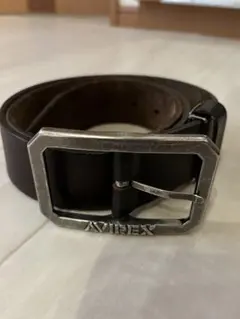 [최종 가격]avirex 가죽 벨트 브라운 남성 벨트