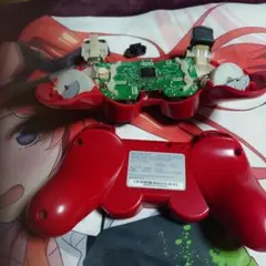 ジャンク。純正SONY ワイヤレスコントローラー レッド