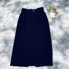 ANAYI アナイ (S) タイトスカート ネイビー ベルト付き きれいめ 通勤