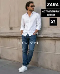 ZARA ACTIVE FABRIC スリムフィットシャツ ホワイト XLのサムネイル
