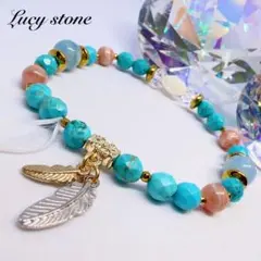 3 天然石 パワーストーン ブレスレット 数珠 15cm ターコイズ