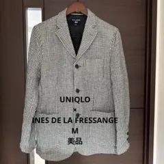 美品 UNIQLO × INES 千鳥格子 チェック テーラードジャケット M