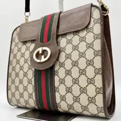 GUCCI ショルダーバッグ GG スプリーム シェリー レザー ブラウンのサムネイル