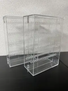 無印良品 アクリル ネックレス ピアスケース 2個セット めじるしアクセサリー