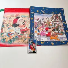❤タグ付き 未使用❤ ディズニー グッズ ミッキー ミニー キーホルダー 巾着