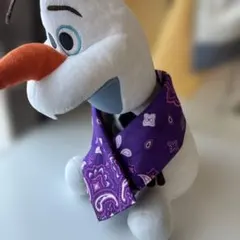 ハンドメイド ネッククーラーカバー ペイズリー柄 紫