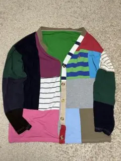 リメイク ラルフローレン パッチワーク カーディガン