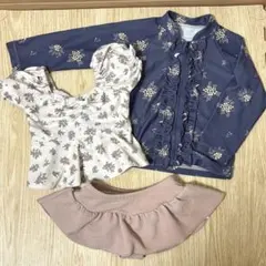 アプレレクール 水着 90cm ラッシュガード付き♡