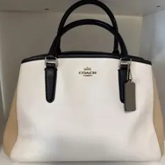 COACH コーチ レザー ハンドバッグ バイカラー