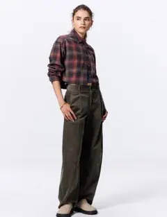 GU コーデュロイバレルレッグパンツ(丈標準71.0～75.0cm)