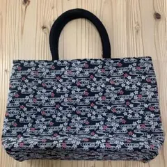 婦人用トートバッグ　黒色和風