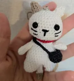 ねこのあみぐるみキーホルダー