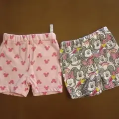 Disney baby ミニーマウス ショートパンツ 2枚セット 80cm短パンのサムネイル