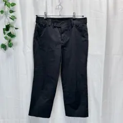 【ユニクロ UNIQLO】 7分丈 チノパン 黒 64cm