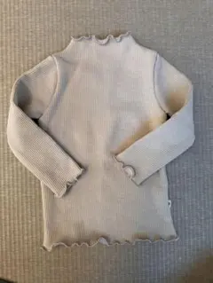 韓国子供服　the.lala リブ編みフリルネックセーター XS 80cm程度