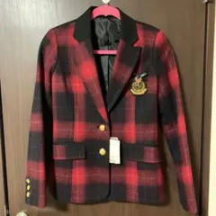 新品未使用タグ付　Pinky girls バックフリル　チェックジャケット